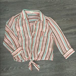 Sheer Striped Blouse